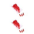 thumbnail image 1 of Minnieouse 1 Juego de prensa en las uñas, barra de uñas de almendra, Color sólido, cubierta completa, calcomanías de arte, suministros de No.6 rojo 2piezas, 1 of 6