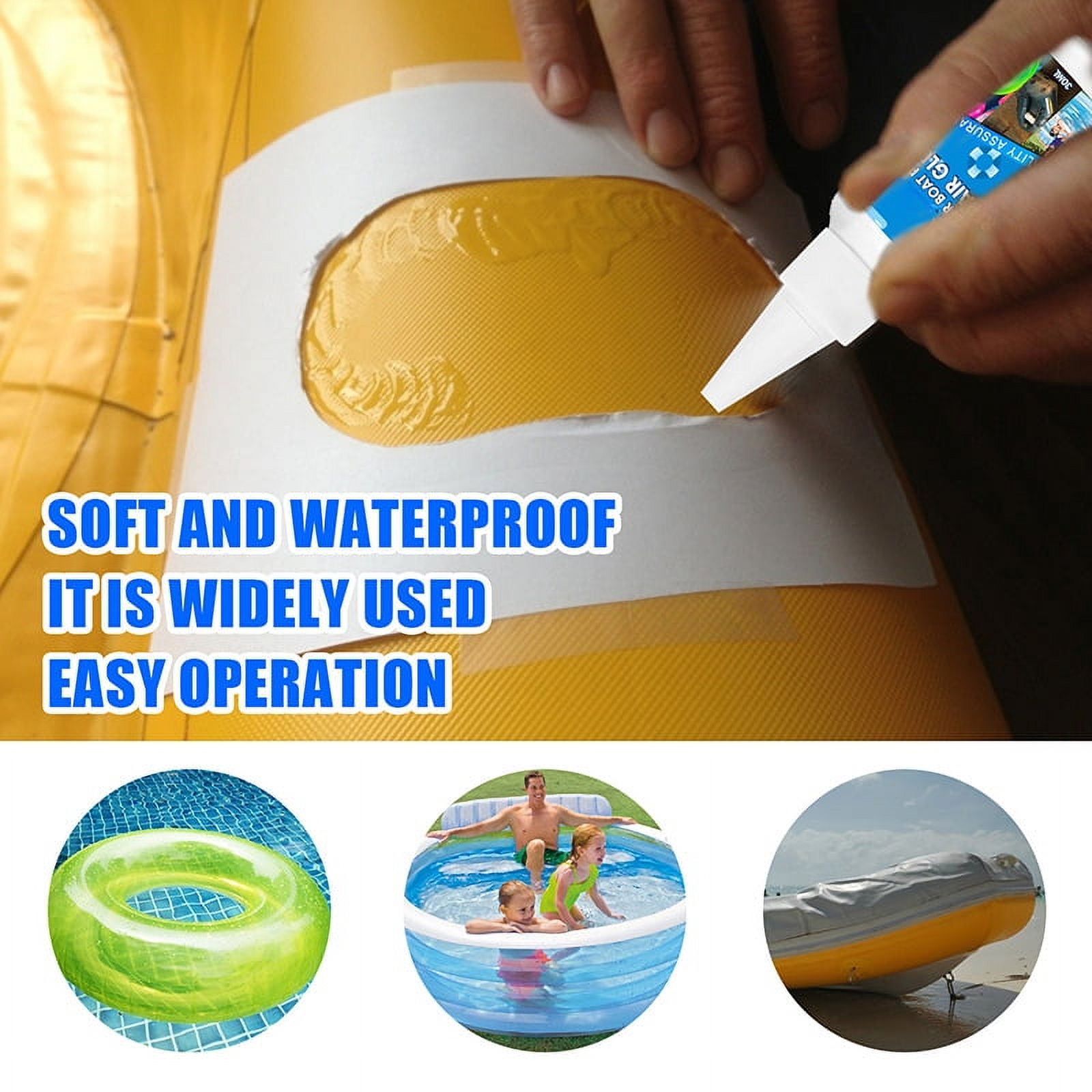 Inflatable Product Special Repair Patch Pool Glue Repair 10pc Craft Glue Quick Dry Clear Fine Tip, White