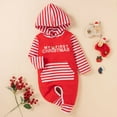thumbnail image 3 of U·nikaka Infant Baby boy Girl My 1st Christmas Hooded Romper Clothes Outfit Long Sleeve Bodysuits Set, 3 of 10