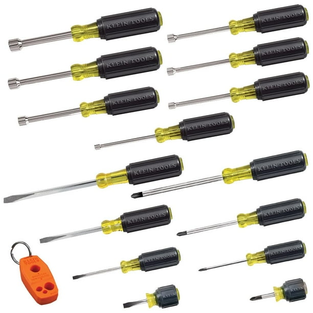 Juego de herramientas Klein Tools 80021, destornillador y destornillador, 16 piezas