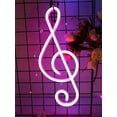 thumbnail image 1 of LED Music Neon Light Colorful Neon Lamp Wall Mounted Music Note Nightlight Decorative Table Light for Birthday Bar Christmas Party, 1 of 7