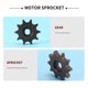 thumbnail image 4 of 2Pcs Electric Scooter 10T 428 Sprocket for Chain Motor Pinion Gear, 4 of 5