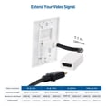 thumbnail image 2 of Cable HDMI Wall Plate Matters, paquete de 2 unidades, 1 puerto, 8K, blanco, 2 of 8