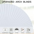 thumbnail image 5 of Arch Window Shades No Tools Light Filtering Fabric Shade Stick on Half Circle Round Pleated Blinds Arched Window Covering for Bedroom Kitchen Bathroom, 5 of 8