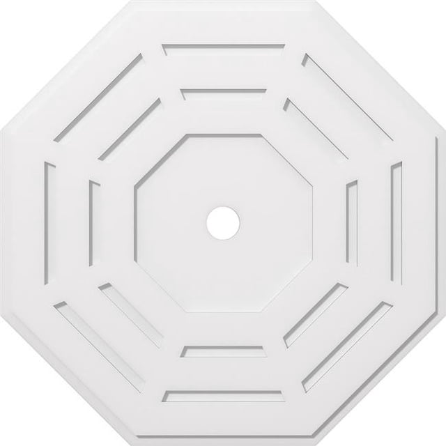 Ekena Millwork CMP40WN-03000 40 in. OD x 3 in. ID Square Westin Architectural Grade PVC Contemporary Ceiling Medallion