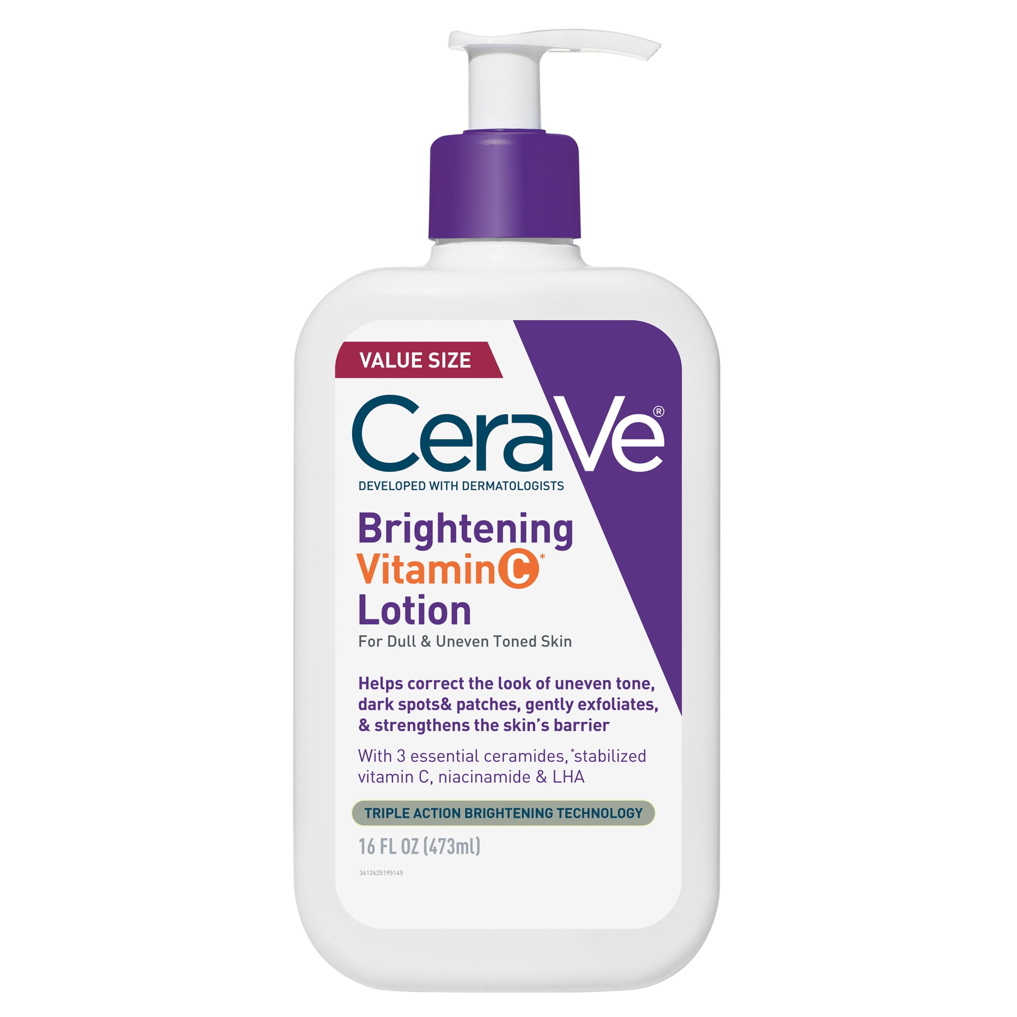 CeraVe Brightening Vitamin C Body Lotion for Dull & Uneven Toned Skin, 16 fl oz