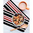 thumbnail image 3 of Red Black Stripe Kitchen Dish Towels for Drying Dishes Set of 2, Farmhouse Minimalist Striped Waffle Weave Microfiber Hand Tea Bathroom Towels Quick Dry & Absorbent Towel 12x12, 3 of 7