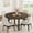 Brown, variant on 47 in Round Dining Table, Industrial Dinner Table for 4 to 6, Wooden Kitchen Table with Sturdy Metal Frame & Burlywood Finish, Circle Kitchen Table for Dining Room, Kitchen （No Chairs）