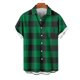 thumbnail image 2 of Mens Casual Manga Corta Botón Abajo Camisas, Cuello de Vuelta Impresión para el Verano, Al Aire Libre Y Desgaste Casual, 2 of 9