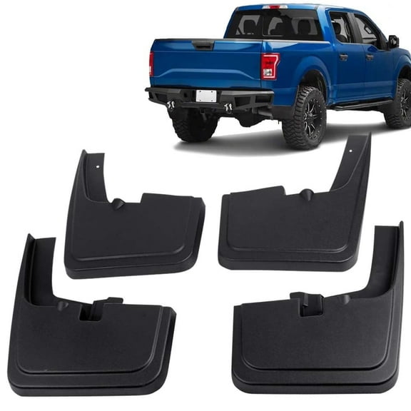 PIT66 Splash Mud Guard Mudguard Mud Flaps Fit for Ford F150 2015 2016 2017 2018 (for Trucks with Fender Flares) 4Pc Set Black