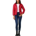 thumbnail image 2 of INSPIRE CHIC Women's Short Down Coat Packable Hooded Puffer Jacket Winter Ultra Light Outerwear 3XL Red, 2 of 5