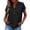 Black, variant on Hfnxid Linen Tops for Women Trendy Henley Short Sleeve Shirt Eyelet Lightweight Breathable Shirts Loose Fit Casual Button Up Blouses White L