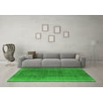 thumbnail image 3 of Ahgly Company Indoor Square Oriental Green Industrial Area Rugs, 3' Square, 3 of 4