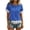 A-Blue, variant on Vintage Fringed Patchwork Shirts for Women Trendy Summer Short Sleeve Boho Floral Printed Crew Neck Graphic T-Shirts Lightweight Cozy Tassles Tunic Blouse Loose Fit Pullover Tops