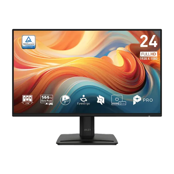 MSI 24" 1920 x 1080 (FHD) 144Hz 1ms (MPRT) / 4ms (GTG) IPS Monitor Tilt adjustable (PRO MP242 E14A)