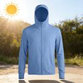 thumbnail image 4 of Garbnen Unisex Ice Silk UPF 50+ Sun Protection Jacket Full Zip Quick Dry Rash Guard Hoodie Lightweight Waterproof Outdoor Beach Sun Shirt with Pockets for Men and Women, 4 of 7