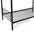 thumbnail image 5 of PAPROOS Twin Over Twin Bunk Bed Frame with 2 Ladders and Full-Length Guardrails, Bunk Bed No Box Spring Needed (Black), 5 of 6