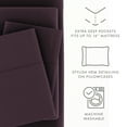 thumbnail image 5 of Noble Linens 4 Piece Solid Microfiber Bed Sheet Set, Purple, Twin, 5 of 10