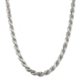 thumbnail image 1 of White Sterling Silver chain Rope Diamond-cut 26 in 8 mm, 1 of 5