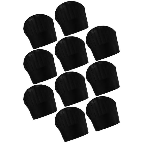 HIAKDOFT 10Pcs Comfortable Chef Hat with Non-Woven Fabrics for All Ages