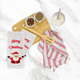 thumbnail image 6 of Serafina Home Holiday Christmas Kitchen Towels: Two Merry Christmas Santa Towels and One Red White Striped Towel 3 Pc, 6 of 8