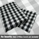 thumbnail image 3 of Juego de 2 fundas de almohada CARRIE HOME a cuadros blancos y negros de 45 x 45 cm, 3 of 7