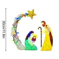 thumbnail image 3 of Lighted Nativity Scene Christmas Decoration with Holy Family, Illuminated Yard Lawn Garden Outdoor Decor for Holiday Party,Home,Patio,Terrace,Easter Gifts,Festive Holiday Decor, 3 of 8