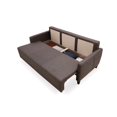 thumbnail image 2 of Enza Home Smart 3-Seater Fabric & Wood Sofa Bed in Brown and Blue, 2 of 7