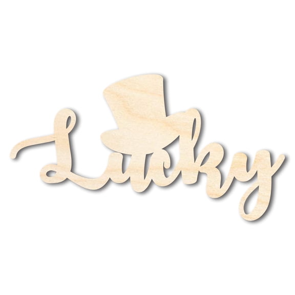 Unfinished Wood Lucky Shape | DIY Craft Cutout 4" / 1/8"