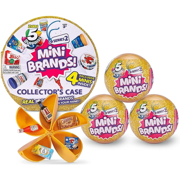 5 Surprise Mini Brands Series 2 Collector's Kit (3 Capsules + 1 Collector's  Case)