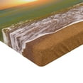 thumbnail image 2 of Ambesonne Sunset Fitted Sheet, Idyllic Beach Scenery, Twin XL Size, Multicolor, 2 of 3