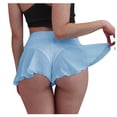 thumbnail image 2 of AKEGAMN Ruffled High Tight Dance Shorts, Blue 3XL, Size S-3XL, 2 of 5