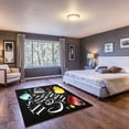 thumbnail image 3 of LaModaHome Non-Slip Rug Coffee Cup Pattern Rug: Modern Abstract Design Washable Mat Child Stain Resistant Living Room Kitchen Carpet - Size: 3,9X3,3ft(120X100cm), 3 of 5