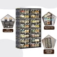 thumbnail image 2 of Jwesimple 8-Tier Double Column Shoe Rack with Magnetic Clear Doors, Space-Saving Entryway Organizer, Holds 32 Pairs, 2 of 8