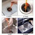 thumbnail image 4 of Multi-tooth Snake Drain Cleaner, Soft Material Design for Safe and Efficient Hair Removal in Kitchen Sinks and Bathtubs, 3 Pack 20 Inch, 4 of 8