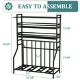 thumbnail image 4 of GIOTORENT Garage Bike Storage Rack, Heavy Duty Freestanding Adjustable Bike Rack with Shelves, Holds 3–4 Bikes, Garage Organizer with Hooks, 4 of 8