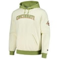 thumbnail image 2 of Men's New Era Cream/Green Cincinnati Reds Color Pop Pullover Hoodie, 2 of 3