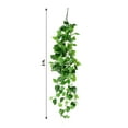thumbnail image 3 of Efavormart 3 Pack Green Silk Pothos Artificial Hanging Plants, Fake Foliage Ivy Vine Garland Vines - 3ft, 3 of 11