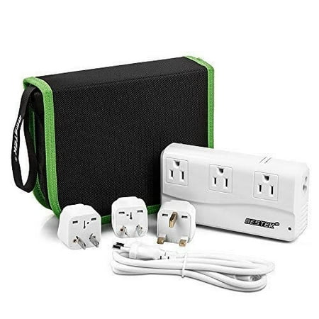 Voltage Converter Adapter - BESTEK Universal Worldwide Travel Adapter 220V to 110V Voltage Converter with 6A 4-Port USB Charging and UK/AU/US/EU Worldwide Plug Adapter