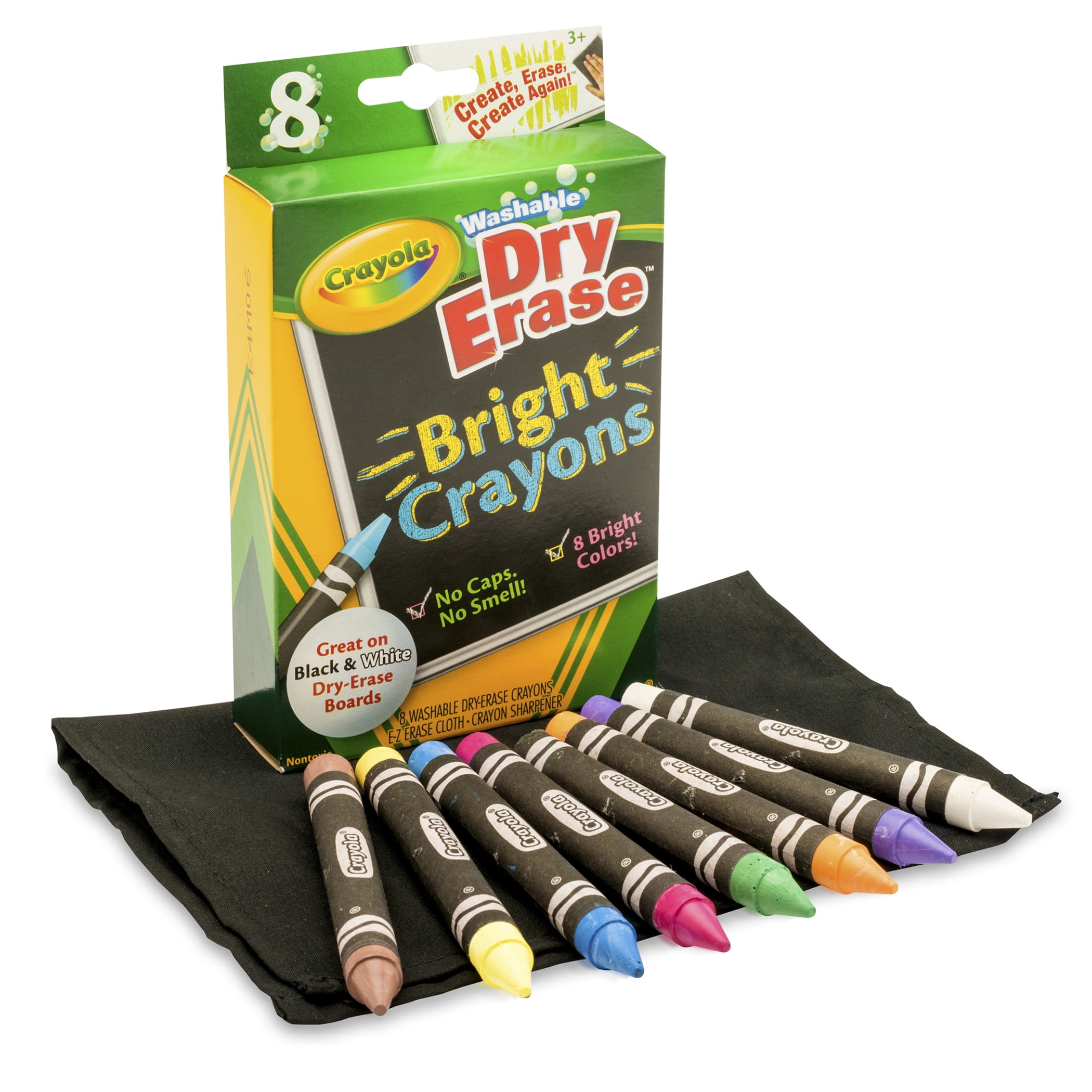 Crayola Dry Erase Washable Crayons, Bright Colors, 8 Per Pack, 6 Packs
