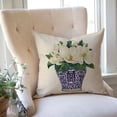 thumbnail image 5 of Blue and White Floral Pillow Covers 18x18 Inch Chinoiserie Porcelain Vase Grand Millennial Outdoor Farmhouse Decorations Decorative Throw Pillows Cases for Home Living Room Couch Decor, 5 of 6