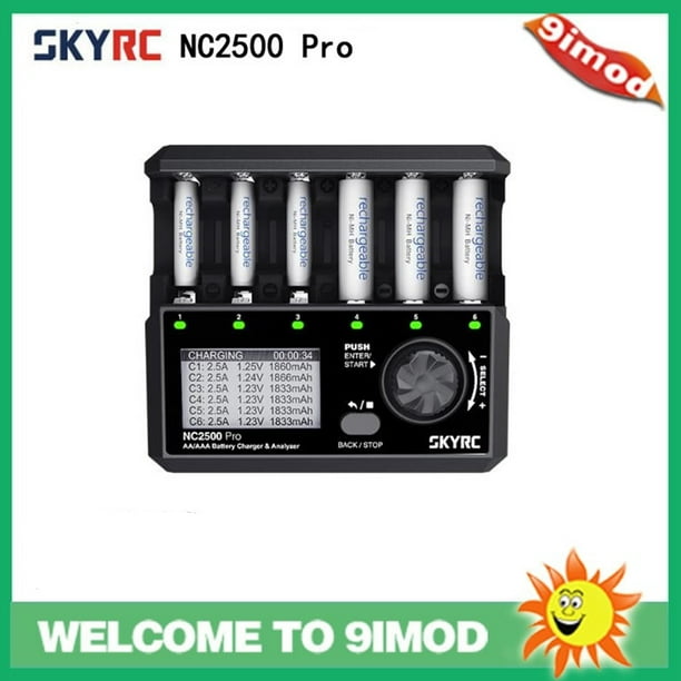 Amyove SKYRC NC2500 Pro Dc 12v 3A AA/AAA NiMH/NiCD Battery Multi-function 4  Working Modes Charger Analyser For Charge Discharge