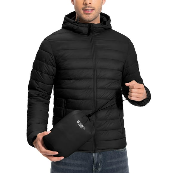 Chaqueta acolchada Pioneer Camp ligera y plegable para hombre