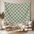 thumbnail image 2 of Green Morocco Tapestry for Bedroom Wall Hanging Tapestry, Boho Farmhouse Abstract Geometric Simple Ceiling Backdrop Tapestries Poster Blanket Wall Decor for Teens Room Living Room Dorm 59" x 90", 2 of 8