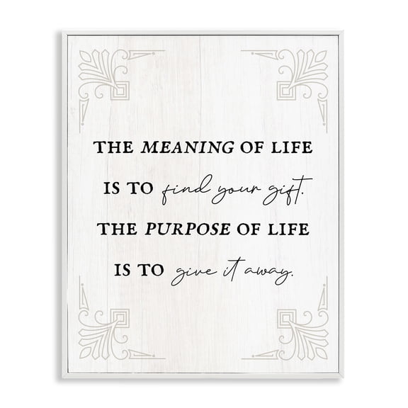 Stupell Industries Eclectic Find Your Gift Phrase White Framed Giclee Art, 11 x 14, by Lil' Rue