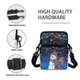 thumbnail image 7 of FUIALDOLG Christmas Snowman Star Print Shoulder Crossbody Pouch Polyester Crossbody Bag for Men, Lightweight Zipper Shoulder Bag Pouch, 7 of 7