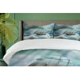 thumbnail image 4 of Ambesonne Ocean Duvet Cover Sets, Pirate Ship on Wavy Sea, 2-King, Blue Grey and White, 4 of 7
