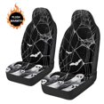 thumbnail image 3 of Uorisanigo 2 PCS Car Seat Covers, Premium Blanket Cloth Front Set Washable Automotive Accessoires Universal Fit for Car, SUV, Sedan, Truck, Spooky Ghost Print Seats Cushion, 3 of 7