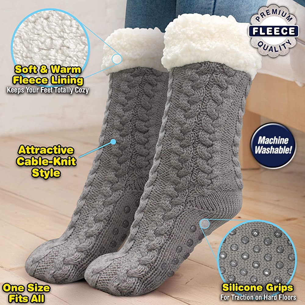 Super Warm Ultra-Plush Slipper Socks Thick Anti-Slip Indoor Floor Ankle Socks 