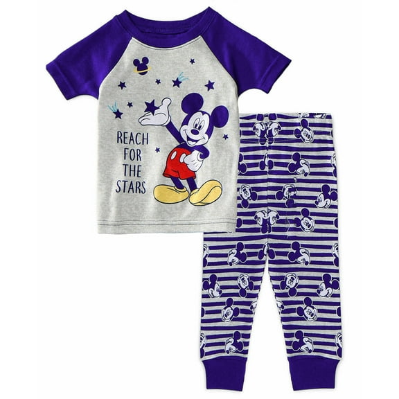 Disney Baby Boys Mickey Reach for the Stars 2 Piece Pajama Set (9 Months)